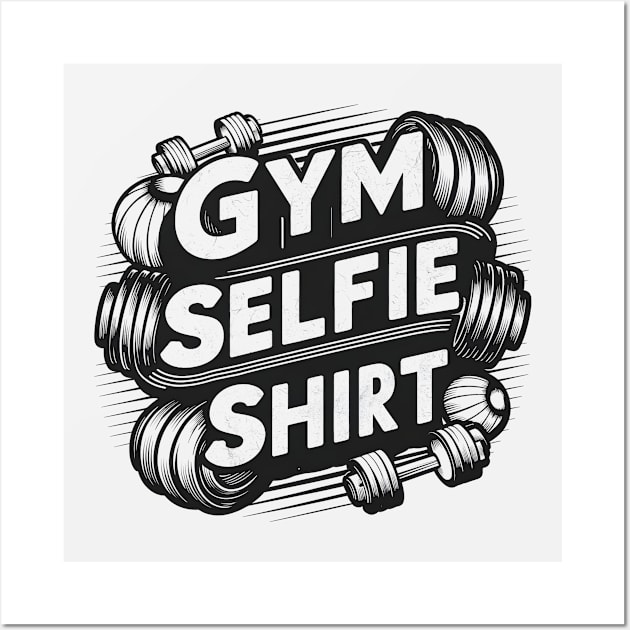 Gym selfie shirt Wall Art by T-shirt US